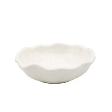 DFMEI 美耐皿歐式小圓碗碟套裝 北歐風家用仿瓷餐具 帶珍珠少女甜品盤碗, 1個, 7.5英寸碗, 珍珠白