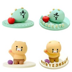 카카오프렌즈 춘식이 피규어 차량 주차번호판, 죠르디, 1개