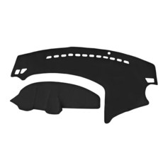 Crmopix 블랙 가죽 자동차 대시보드 커버 대시 프로텍터 패드 매트 2010-2013 마쯔다 3에 적합 - 자외선 차단 미끄럼 방지, Crmopix 블랙 가죽 자동차 대시보드 커버 대시 프