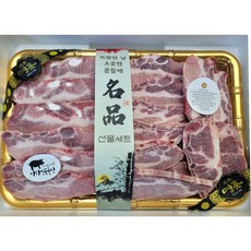 [돼지LA갈비/주문즉시작업]나라믿음축산 국내산 1등급 한돈 암돼지 구이 찜 용 맛있는 냉동 LA갈비선물세트 2.8k, 1개