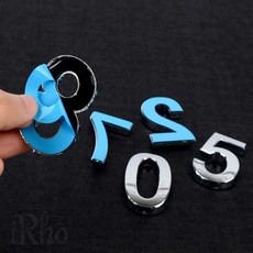 iRho 입체 은색 숫자 소 층수숫자, 3