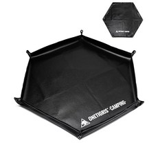 OneTigris 화로 시트 자립형 방염 시트 육각 스패터 시트 양면 실리콘 가공 찌릿찌릿하지 않아 극두께 지면 및 잔디 보호 스토브 받침 수납 가방 포함 직경 95cm 아웃도어·