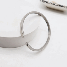 심플 링 원터치 써지컬 스틸 패션 커플 팔찌 캔디플래닛