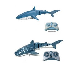 RC 미끼 보트 스마트 Rc 상어 고래 스프레이 물 원격 제어 선박 잠수함 로봇 물고기 전기, Blue and Spot, 1개