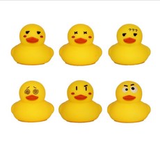 戲水鴨 洗澡玩具 小鴨子玩具 發聲小鴨子 搪膠小黃鴨 寶寶洗澡玩具 兒童浴室玩具 兒童洗澡玩具, 1個, 表情鴨（5*5*5cm）
