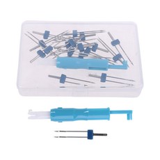 재봉틀 2mm 3mm 4mm와 호환되는 자동 니들 스레드가 있는 18pcs 더블 트윈 니들 핀, Style 2