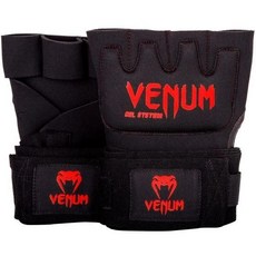 VENUM GEL 凝膠吸震拳擊手綁帶 快綁帶, 黑紅, 1個