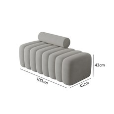 애벌레 소파 3인용 벤치쇼파 고객 디자인 패브릭 A타입 지브라 오프 80X45X43, 라이트그레이100x45x43 쿠셔닝