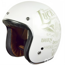 TORC T50 FLYING WHEEL 四分之三式美式復古安全帽 (亮光白), 亮光白