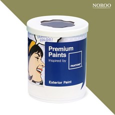 노루페인트 팬톤 외부용 실외 저광 페인트, 17-0535 Green Olive, 1L, 1개