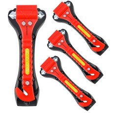 MOTORBUDDY 2팩 자동차 안전 해머 안전벨트 커터 창문 유리 브레이커 및 안전 벨트 커터가 있는 자동 비상 탈출 망치 자동차 사고를 위한 탈출 도구, 2-레드