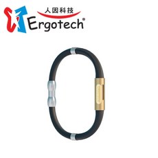人因 Anion 負離子能量防靜電手環 電氣石 調節正離子 健康手環, 黑, 1個