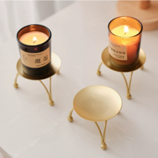모멘트 캔들홀더 향초 엔틱 심플 홈데코 인테리어, 골드