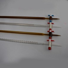 25ml/50ml 투명/갈색 뷰렛 PTFE 산-염기 겸용 뷰렛 교육용 화학 장비 2개 세트, 04 25ml tranparent