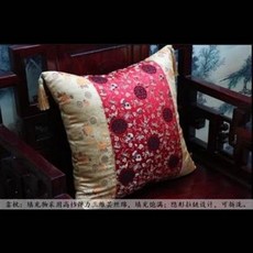 靠枕 隱形拉鍊設計 可拆洗, 紅木實木沙發坐墊靠枕海綿高密度絲綢坐墊客拆洗古色仿古