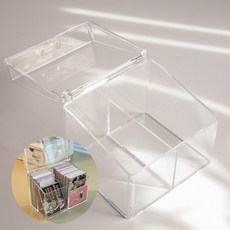 투명 아크릴 포토 카드 포카 사진 보관함 거치대 홀더 진열대 정리함 케이스 상자 탑로더 바인더 앨범 박스, 1개