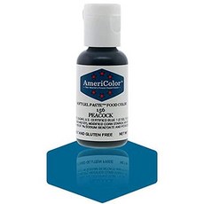 아메리컬러 소프트 젤 페이스트 식용 색소 피콕 0.75온스 AmeriColor Peacock 0.75 Ounce Bottle Soft Gel Paste Food Colo, 1개