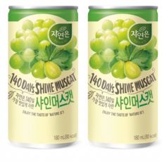 웅진 자연은 샤인머스캣 주스 180ml 60캔 (30캔 2박스) 오피스 탕비실 스마트레빗플러스, 60개