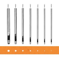 WUTA 7Pcs 펀치 가죽 홀 커터 0 5mm 원형 도구 세트 시계 밴드용 공예 작업 키트 패브릭 플라스틱 개스킷 벨트, 4 0 5 1 1 5 2 3 4 5mm