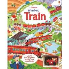 Usborne Wind-up Train火車玩具書，附四個軌道和模型火車，激發兒童創造力