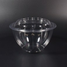 호박꽃 빙수용기 원형 일회용 포장 용기 40온스 뚜껑 세트 150개입, 1세트