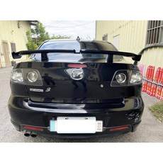 ABS 鋼琴烤漆黑 大飛機尾翼 適用於 MAZDA 馬自達3 四門車用