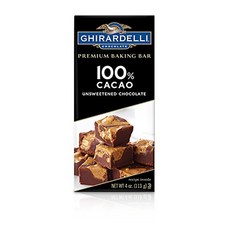 Ghirardelli 기라델리 프리미엄 베이킹 바 언스위티드 초콜릿 113g 6팩, 6개