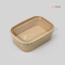 직사각 종이용기 R750N 진크라프트 50개 세트 샌드위치 답례품 포장 뚜껑포함, 1개, 50세트