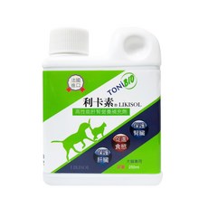 TONIBIO 利卡素 Likisol 犬貓日常保健營養補充劑，法國進口，呵護肝腎，促進食慾，低鈉配方，適合高齡犬貓, 1個, 250ml