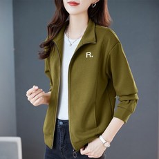 AOKADA 여성 집업 하이넥 야구 점퍼 봄 가을 자켓