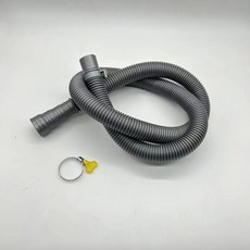 福祿娃 洗衣機延長排水管 2.5米加厚加強灰+卡箍+接頭, 1個, 1米灰色管+卡箍
