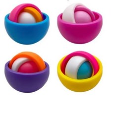 4피스 피젯 자이로스코프 세트 - ADHD 자폐증 스트레스 완화를 위한 인피니트 플립 감압 장난감 - 성인 청소년 및 아동용 핸드 피젯 스피너 (랜덤 색상), 1개