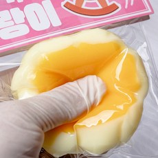 [이거쩌거] 발바닥 쫀득 말랑이 스트레스해소, 1개, 50g, 푸딩오렌지