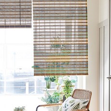 모던하우스 컬러 대나무발 블루라인 90X150, 블루