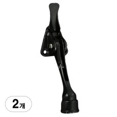 BenF Home 도어 스토퍼 블랙 페달식 원터치 스프링 방문 현관 말발굽 문 닫힘 방지, 2개