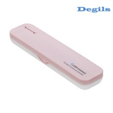 크린챔버 국내제조 uv led (충전식+건전지) 휴대용 칫솔살균기 1인용 DK-900, 핑크