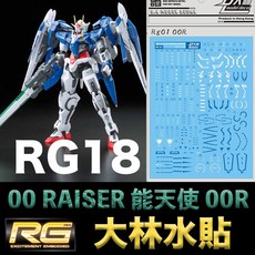 大林水貼 BANDAI 鋼彈00 RG 1/144 #18 00 RAISER 能天使鋼彈 水貼紙, 1個
