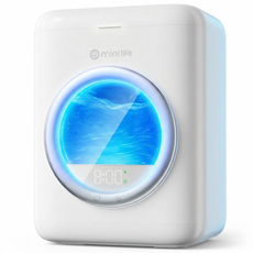 mini life 미니 세탁기 살균 설치 불필요 무선 방수 속옷 양말 아기옷 전용 Type-C 충전식 4000mAh, 흰색