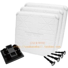 고정형 야구 베이스 야구용품 연습 고급베이스 연습용베이스, 흰색-사각형-3개 세트, 1개