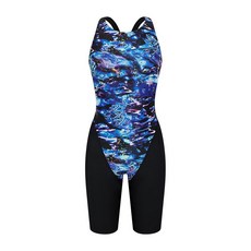 [매장판] 아레나 반신 수영복 4부 레이서백 바이닐 블루 A5SL1PL54