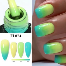 10ml 열변색 젤 네일 폴리쉬 3층 온도 변화 색상 변하는 UV 젤 바니쉬 겨울 색상 소프트 젤 네일 용품, 07 A0082-10