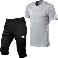 아디다스 반팔티 7부 반바지 반팔 티셔츠 운동복 세트 남여공용 트레이닝복 + ALS 마스크