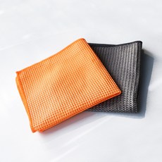 드라이뷰 와플 유리타월 유리전용 타월(오렌지 색상), 1개