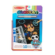 Melissa & Doug PAW Patrol 스크래치 아트 패드 - 마샬 컬러 리빌 여행용 액티비티 패드, 체이스