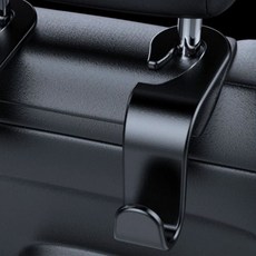 차량용 헤드레스트 가방걸이 소품정리 후크 블랙 1P yss+20323cA