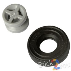 레고 부품 타이어 휠 Black Tire 14mm D. x 4mm 4516843 59895 Light Bluish Gray Wheel 8mm D. x 6mm 4211506 4624, 1개