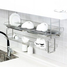 와이드 싱크선반 800-2단 (광폭), 은색, 2단