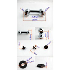 管狀鼓耳含螺絲/鼓組零件/DIY鼓組/台製, 1個, 25.4mm,單邊