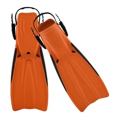 PROBLUE F-742 橡膠導流潛水蛙鞋, 橘,L