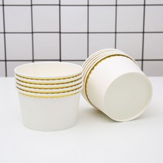 一次性紙碗 燙金加厚 生日派對小吃碗, 紙碗白色10個, 1個